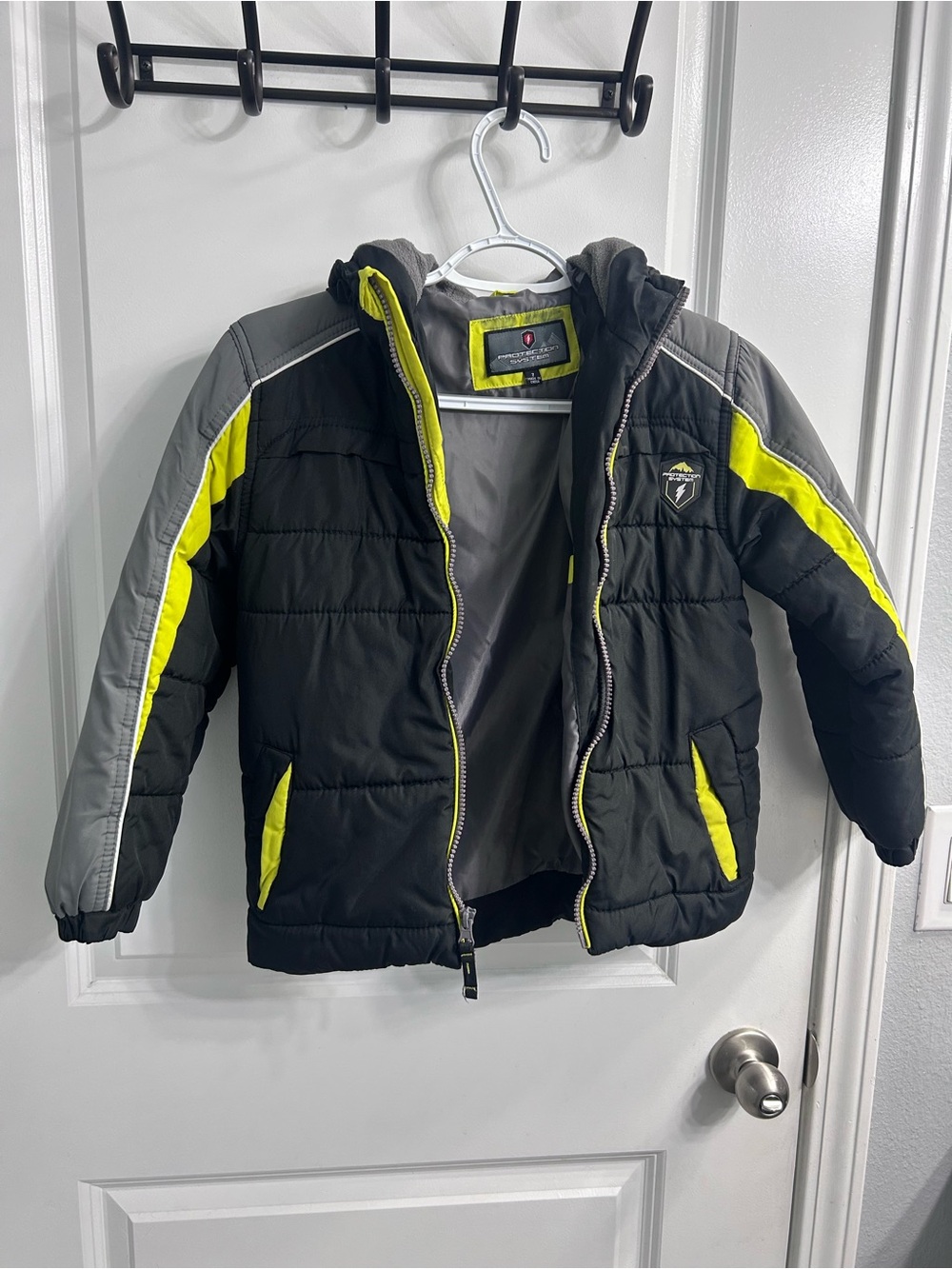 stem Gray Jacket with Neon Yellow Trim